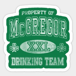 McGregor Irish Drinking Team St Patrick's Day Sticker